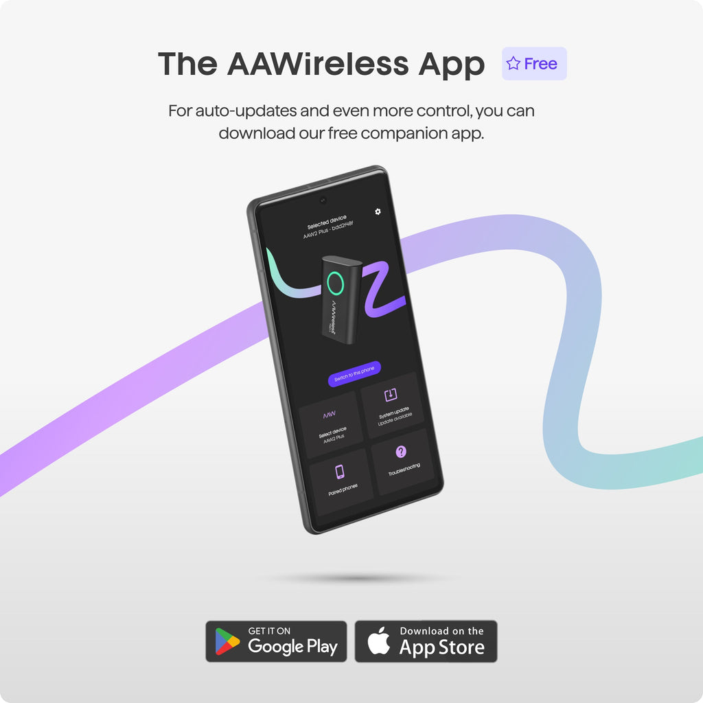 AAWireless TWO+ | Wireless Android Auto & Apple Carplay Adapter