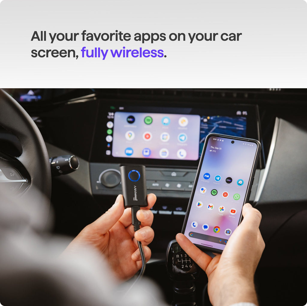 AAWireless TWO+ | Wireless Android Auto & Apple Carplay Adapter